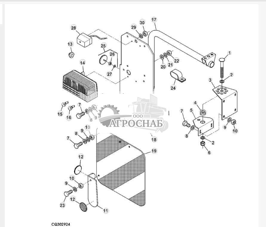 TAIL LIGHTS AND SUPPORT (FRANCE L.H.) 